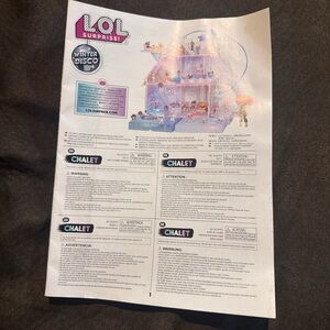 LOL Surprise  Winter Disco Chalet Doll House Instruction Manual Only
